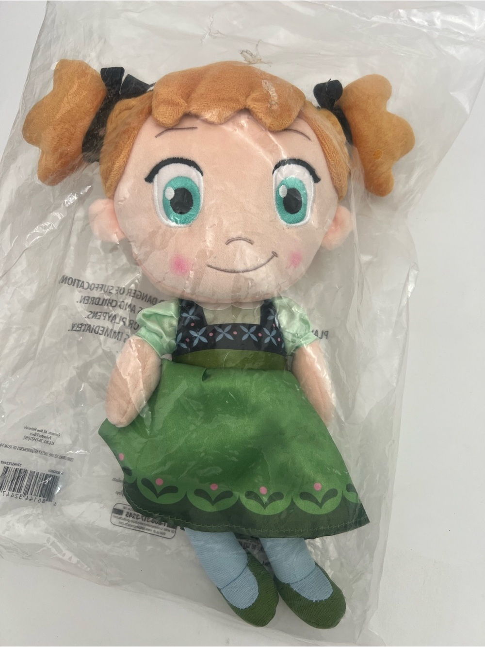 Disney Frozen Young Anna 12" Plush Princess NIP Stuffed Doll with Cape Sewn Eyes - Picture 2 of 9